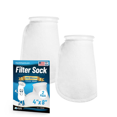 Aquarium Felt Filter Socks - 4 inch Ring, Threaded Seams, 200 Micron, Custom Made, Made in the USA Aquatic Experts 8